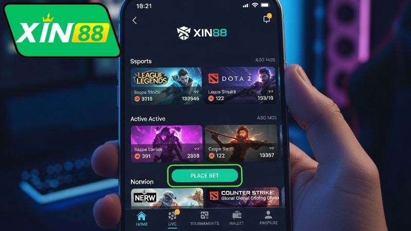 Trải nghiệm nền tảng cá cược Esports thân thiện với mobile Xin88